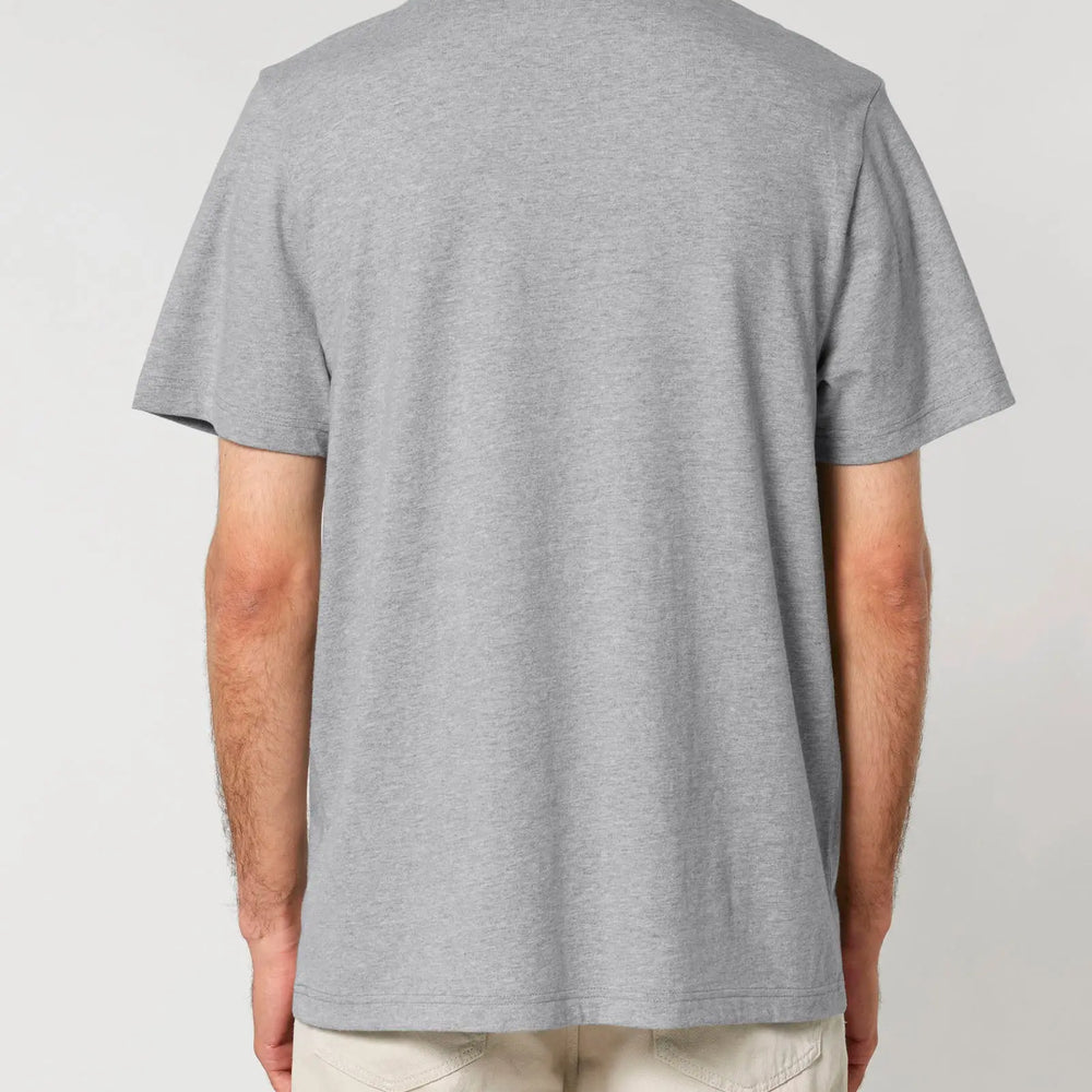 Rock Grey Marl Womens Organic Cotton Relaxed-Fit T-Shirt hewn.