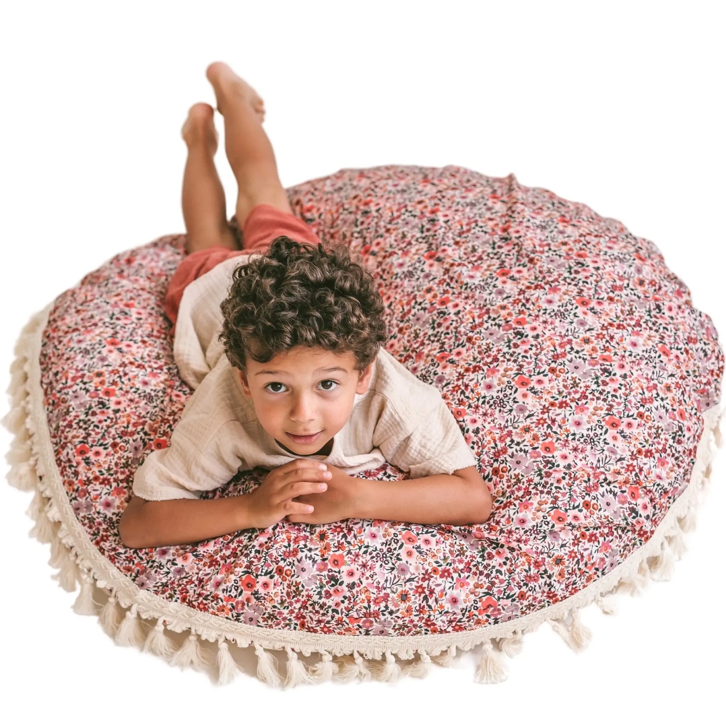 Rose Flower Pattern Big Floor Cushion MINICAMP