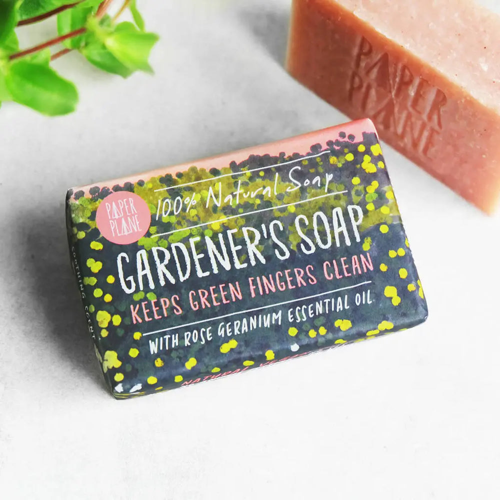 Rose Geranium Gardener's Soap 100% Natural Vegan Paper Plane