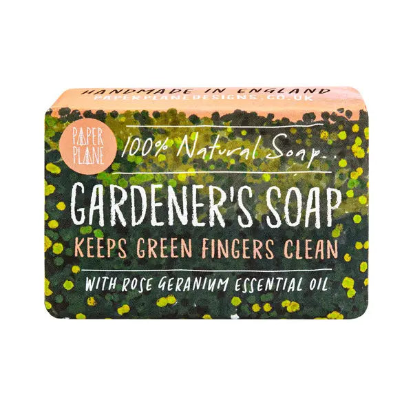 Rose Geranium Gardener's Soap 100% Natural Vegan Paper Plane