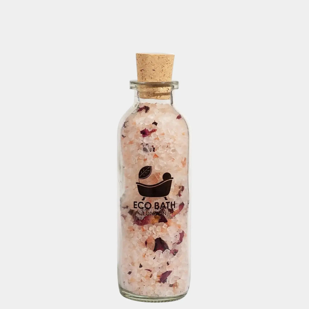 Rose Himalayan Bath Salt 300g - Luxurious Rose Bath Salt Infused with Rose Petals Eco Bath London