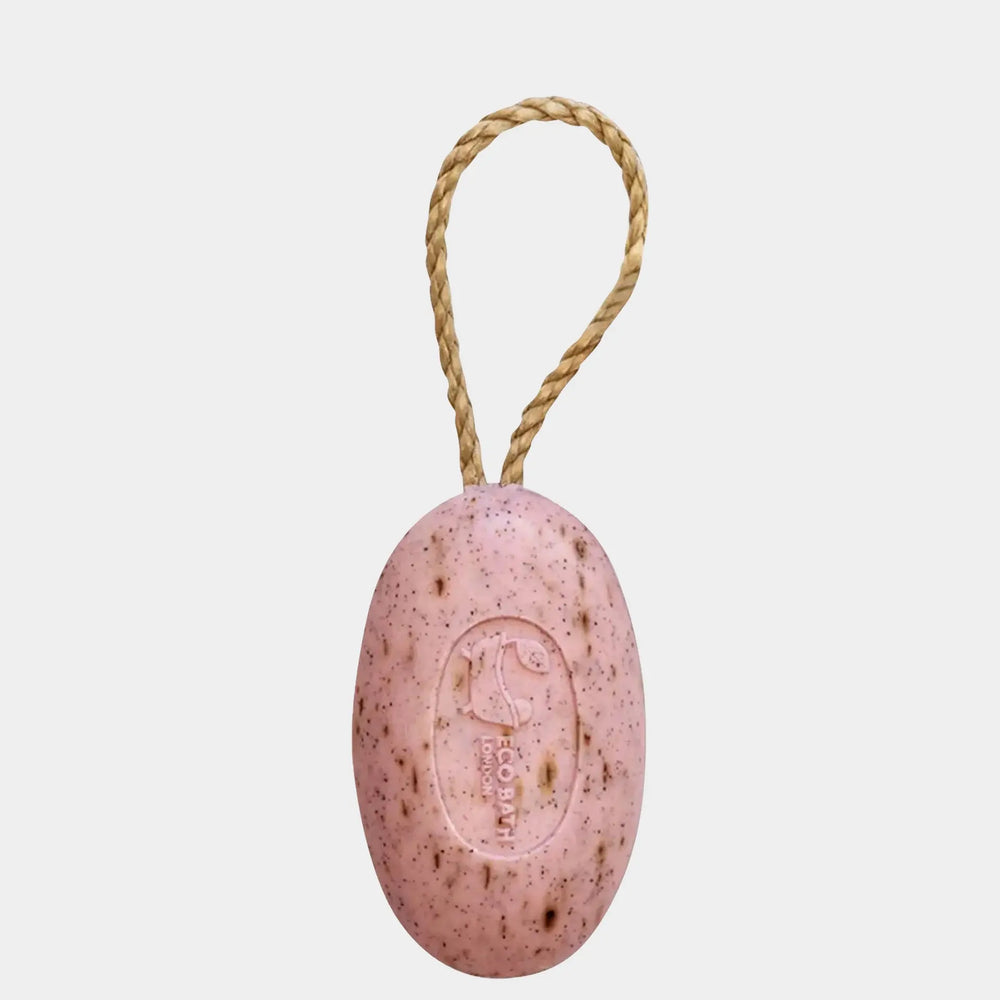 Rose Soap on a Rope 220g - Luxurious and Eco Friendly Body Wash Bar with Shea Butter Eco Bath London