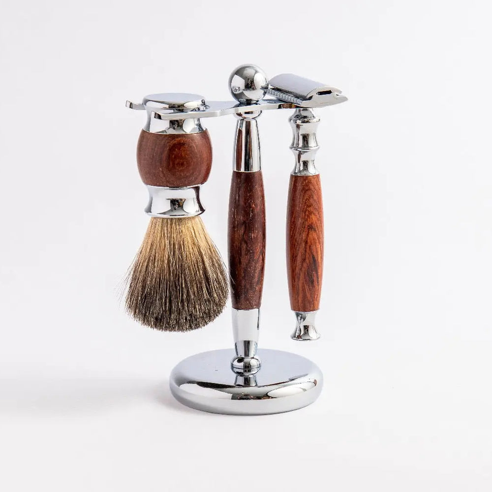Rose Wood Shaving Set Eco Bath London