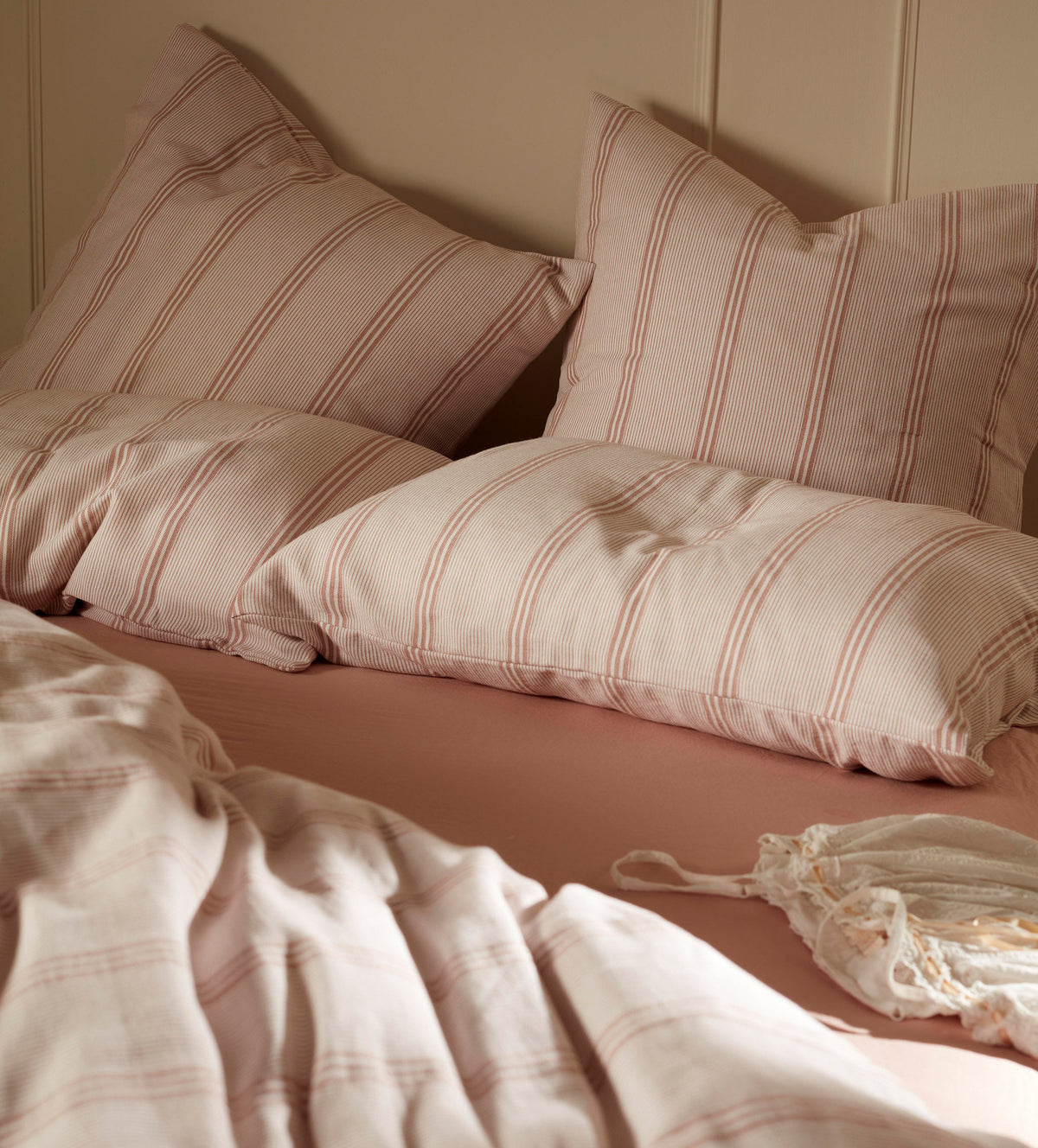 Rosewood Katie Stripe 100% Organic Cotton Duvet Cover - The Secret Linen Store