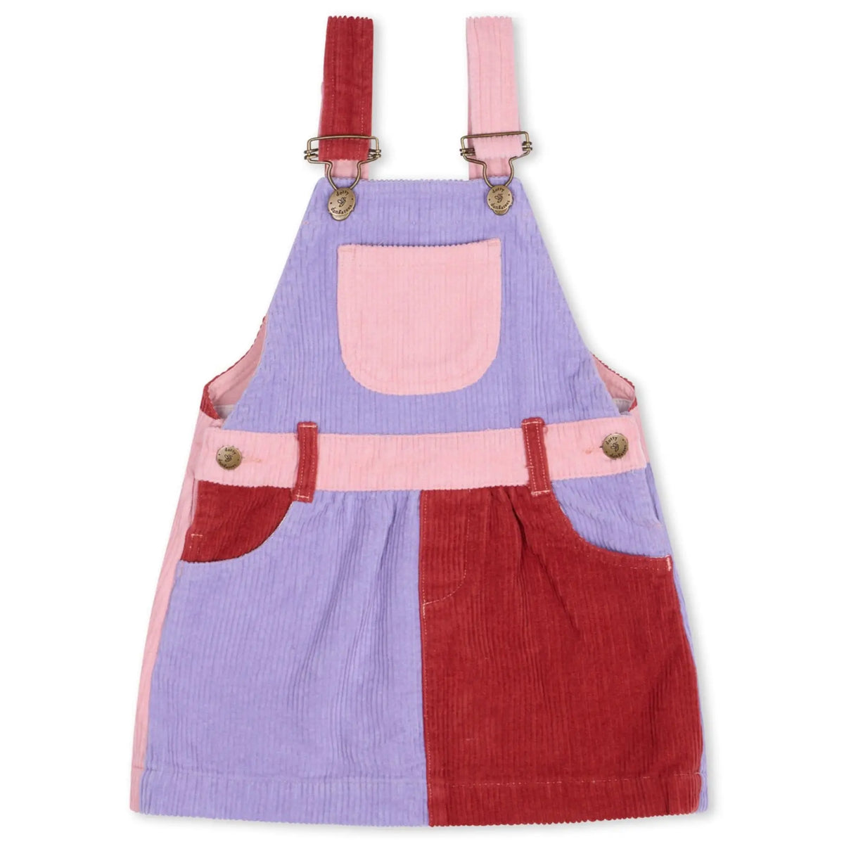 Rosebed Patchwork Chunky Cord Dress Dotty Dungarees