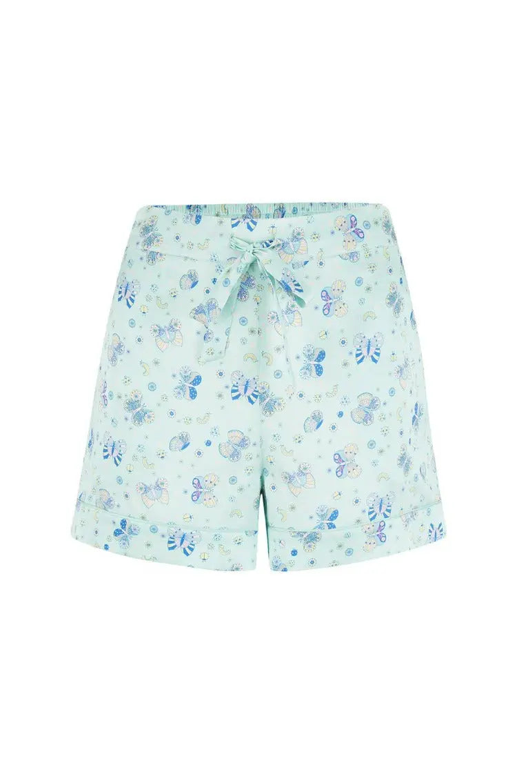 Rosie Glacier Butterfly Women's Silk Pyjama Short Sleepy Wilson