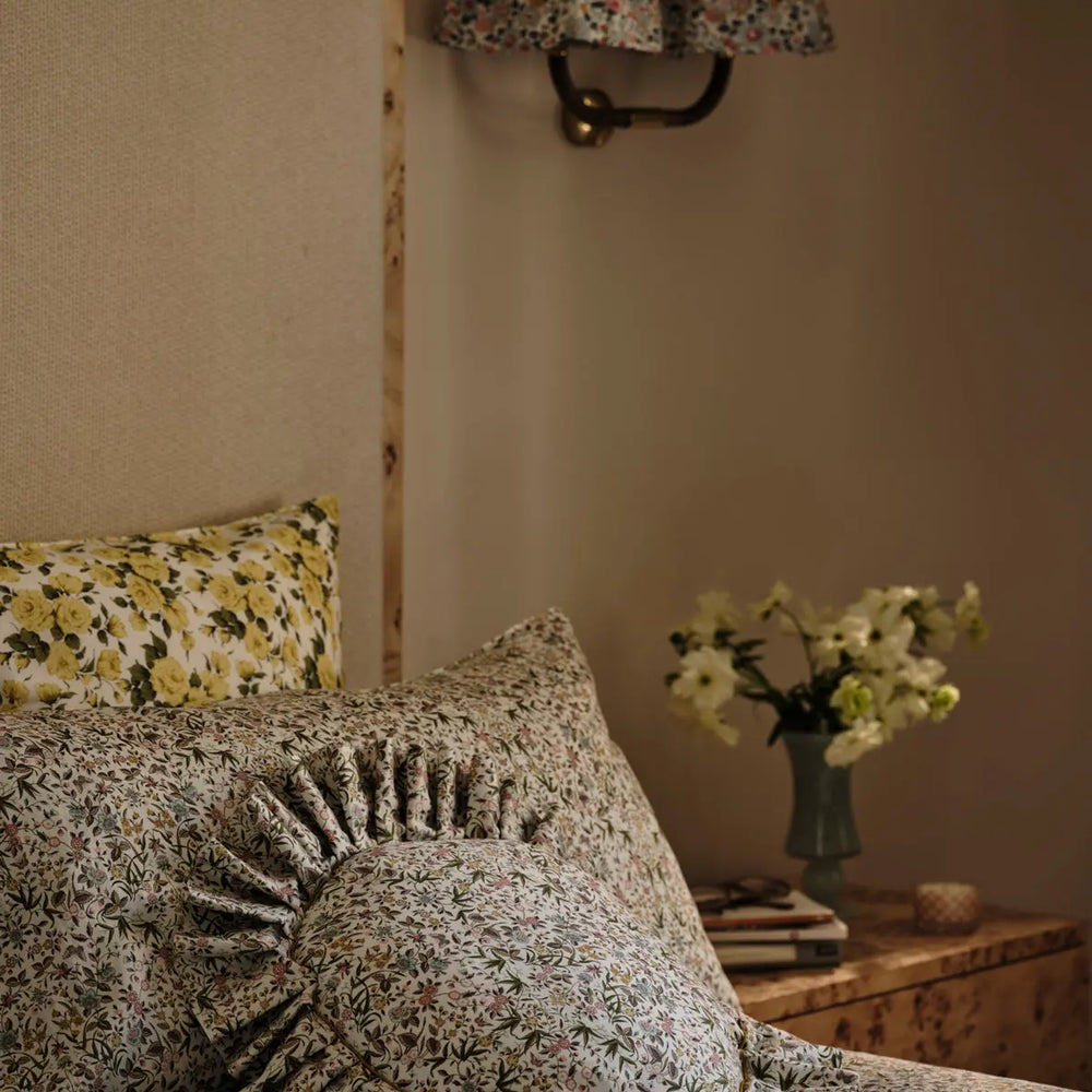 Round Pleat Cushion Made With Liberty Fabric TAPESTRY Coco & Wolf
