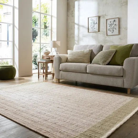 Rowen Striped Wool Rug Dunelm
