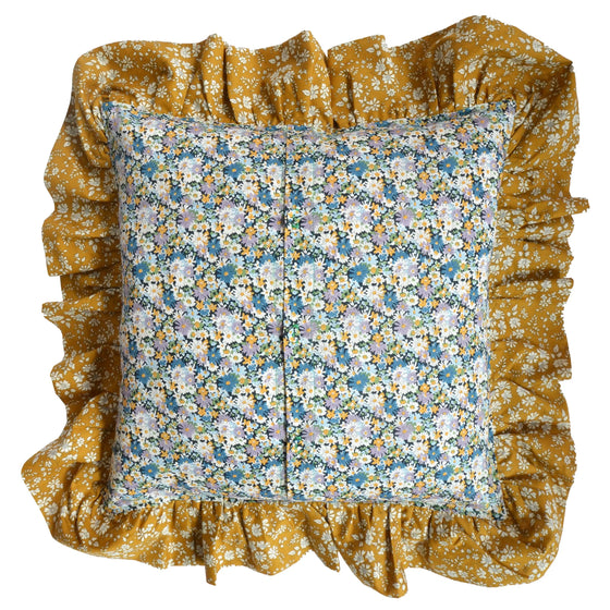 Ruffle Cushion Made With Liberty Fabric LIBBY & CAPEL Coco & Wolf