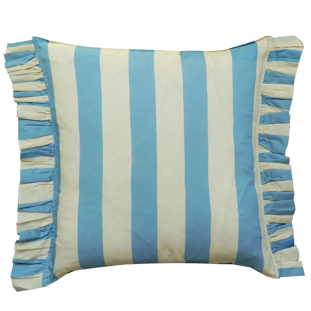 Ruffle Cushion Made With Liberty Fabric VACATION STRIPE Coco & Wolf