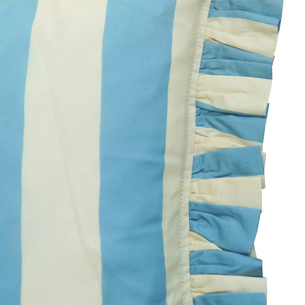 Ruffle Cushion Made With Liberty Fabric VACATION STRIPE Coco & Wolf