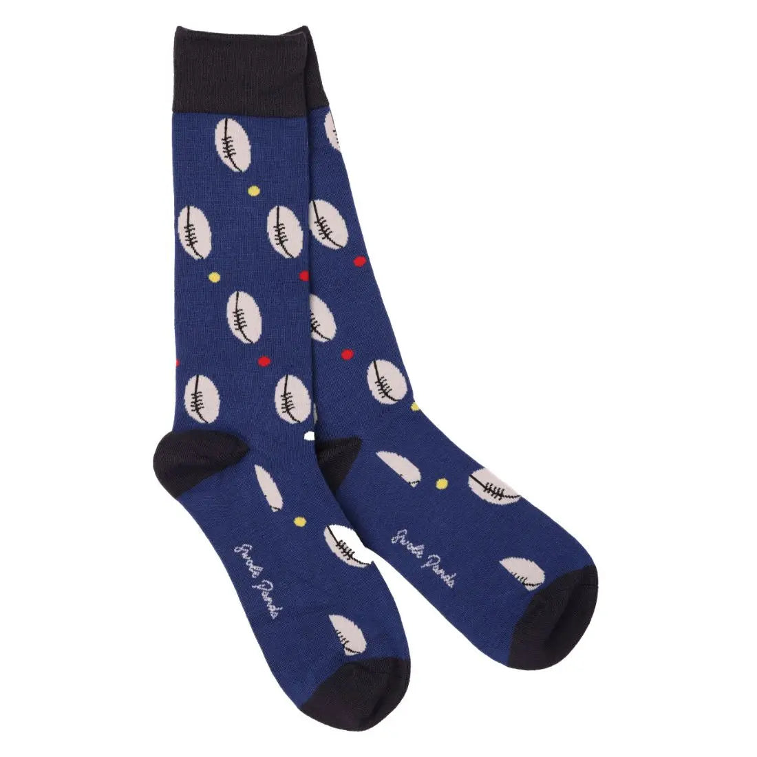 Rugby Ball Bamboo Socks Swole Panda