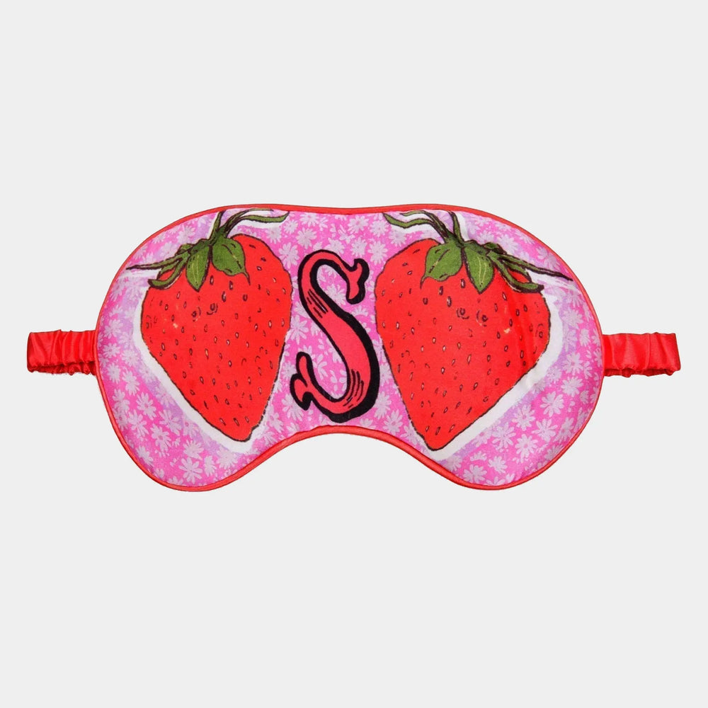 S for Strawberries Silk Eye Mask Jessica Russell Flint