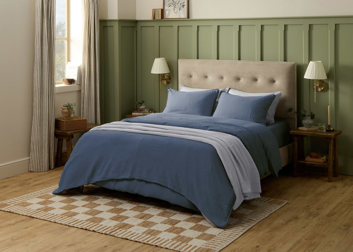 Midnight Blue Brushed Tencel Pillowcase Pair - image 5