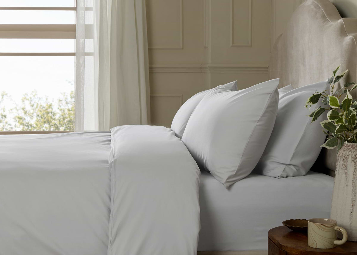 Cloud Grey Cotton Percale Bedding Bundle - image 4