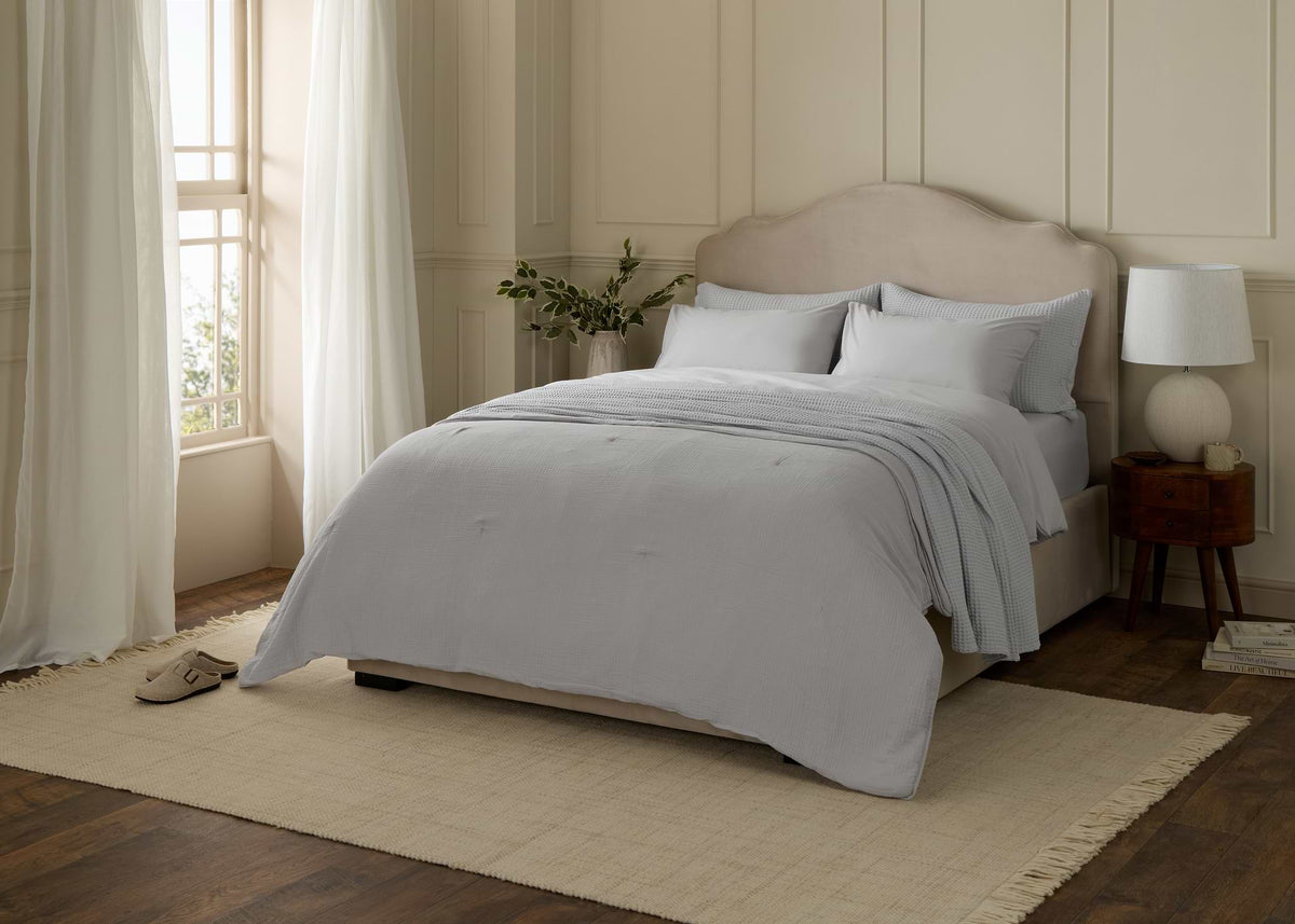 Cloud Grey Cotton Percale Bedding Bundle - image 5