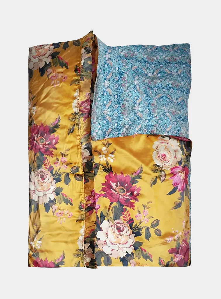 STATELY KRISTINA & STRAWBERRY THIEF Liberty Reversible Ruffle Edge Heirloom Quilt Coco & Wolf