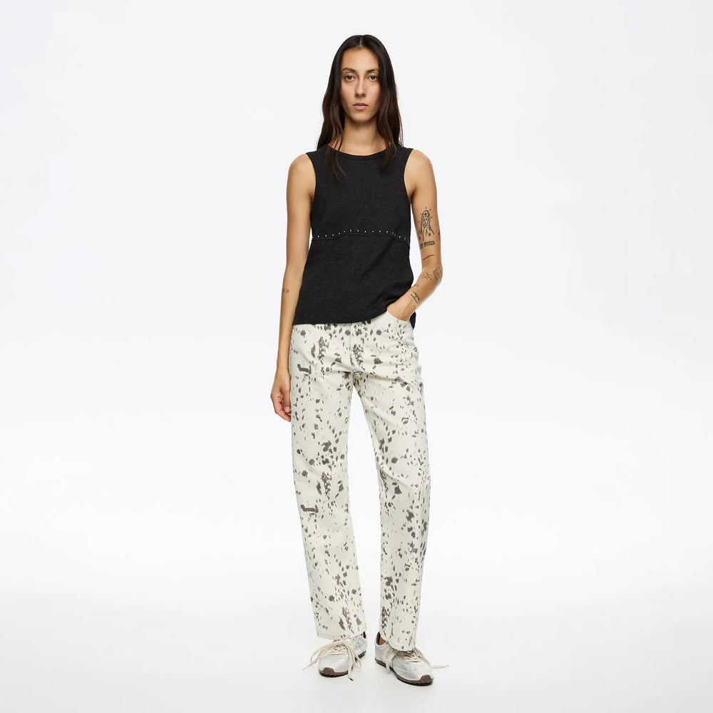 STRAIGHT CROPPED - Ivory Lynx trousers Bimba y Lola UK