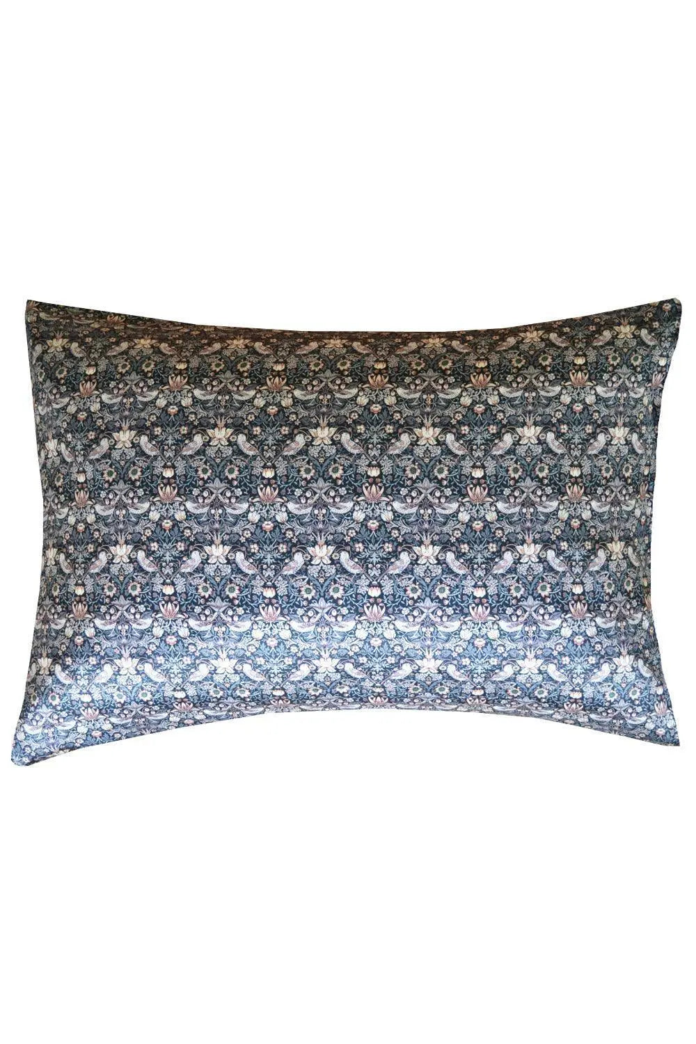 STRAWBERRY THIEF GREY Liberty Silk Pillowcase Coco & Wolf