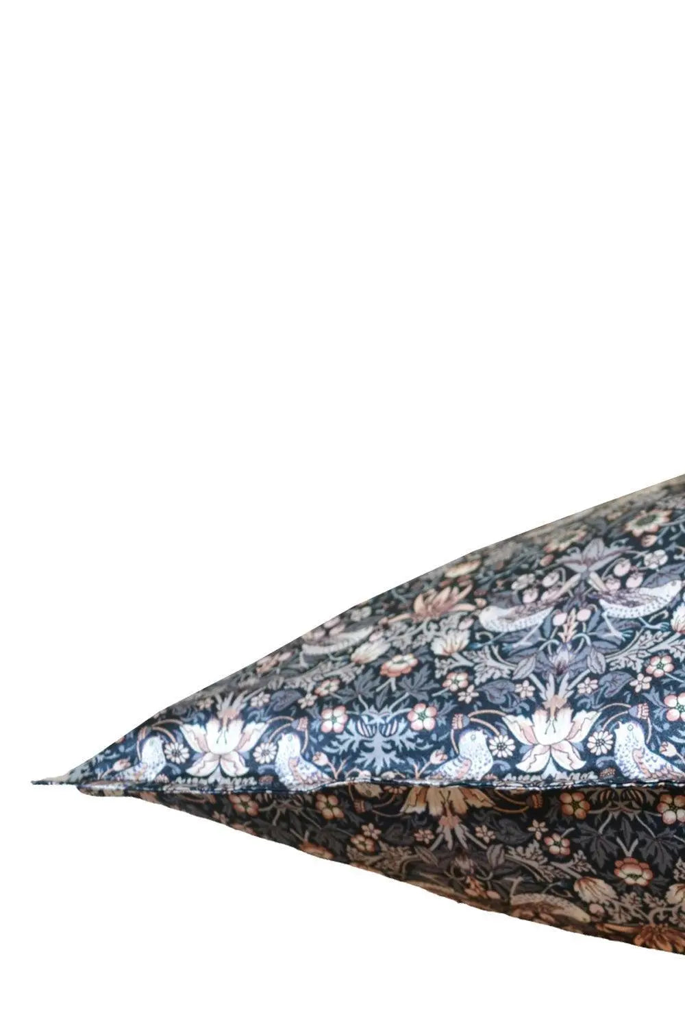 STRAWBERRY THIEF GREY Liberty Silk Pillowcase Coco & Wolf