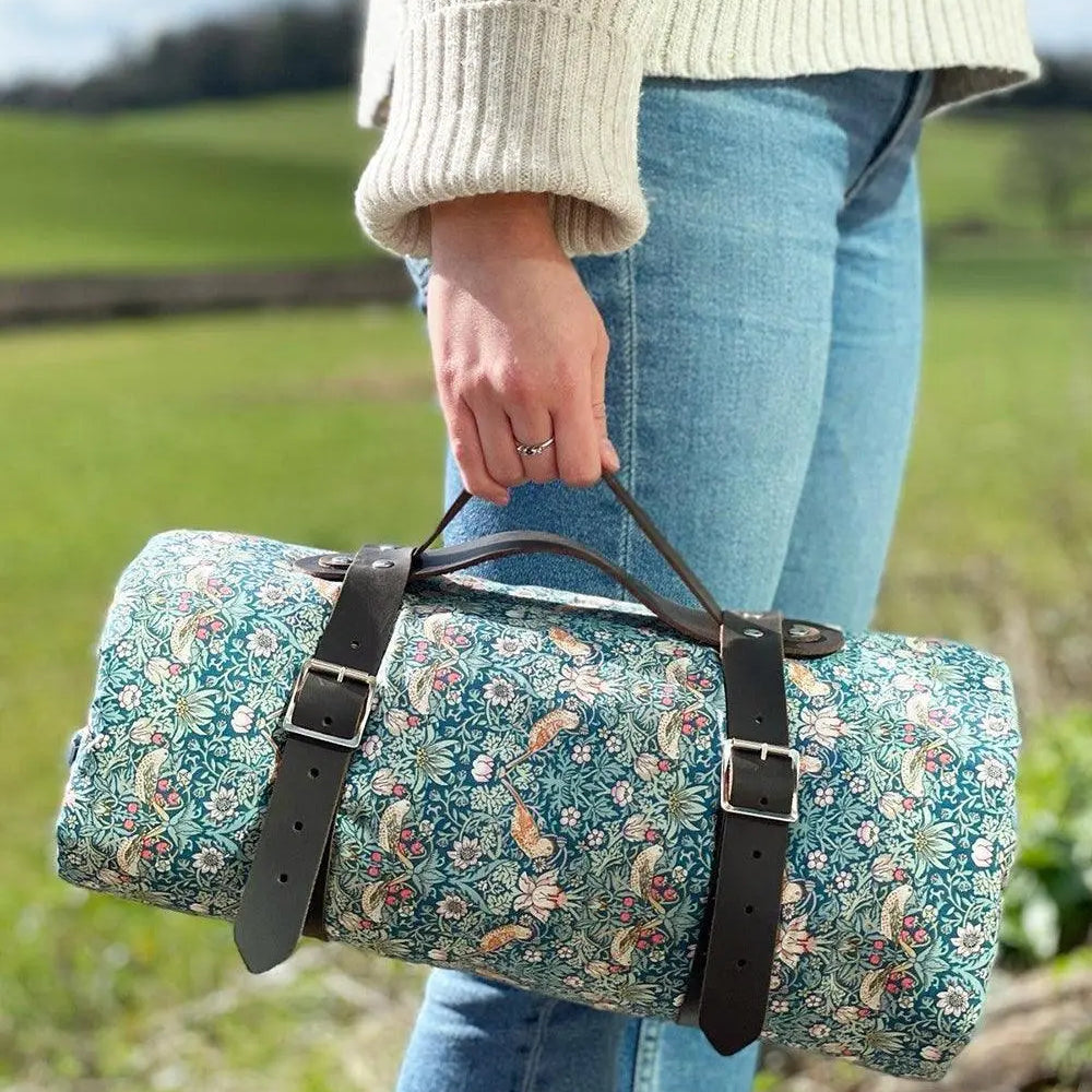 STRAWBERRY THIEF & CAPEL MUSTARD Liberty Picnic Blanket Coco & Wolf