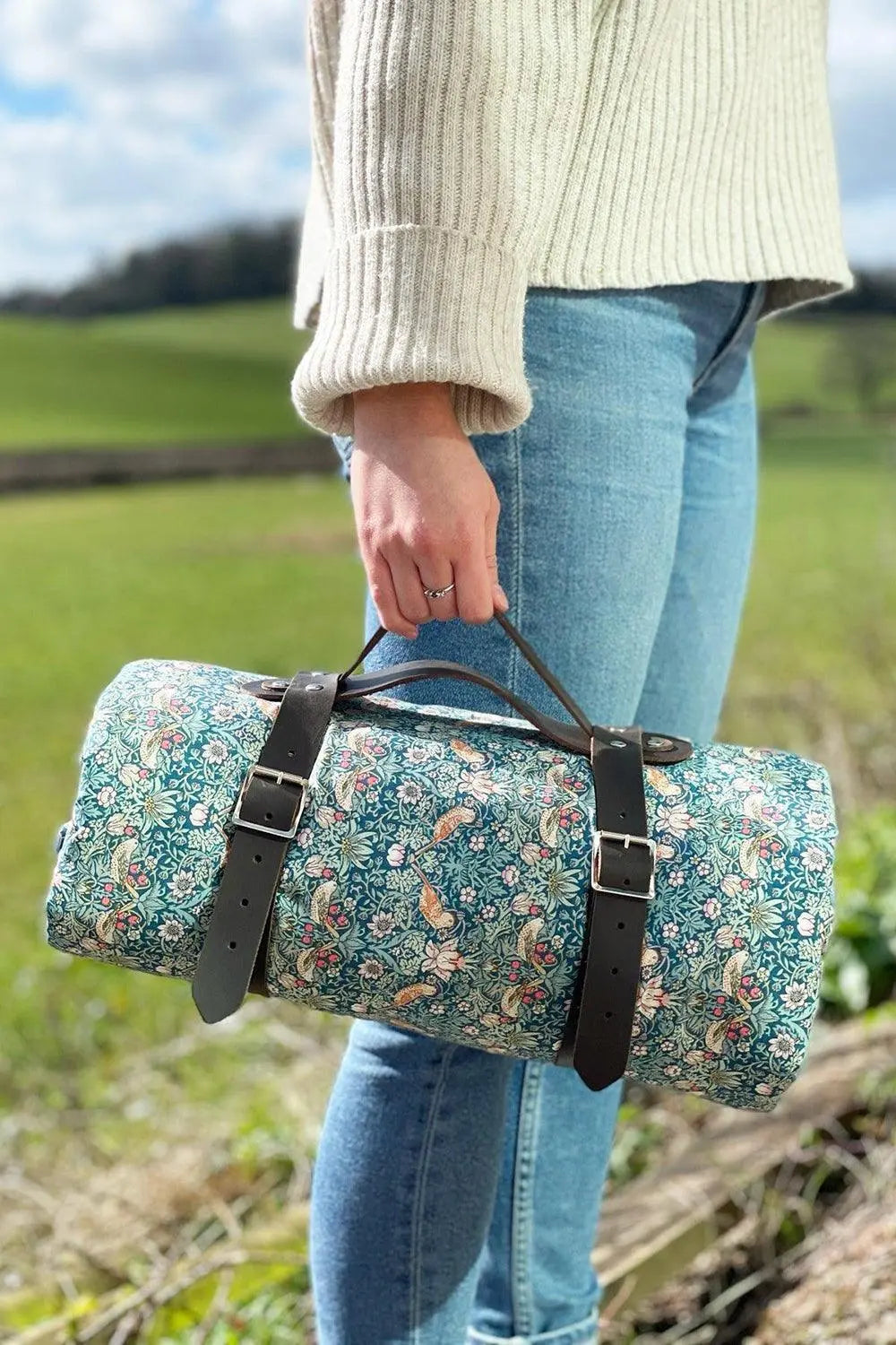 STRAWBERRY THIEF & CAPEL MUSTARD Liberty Picnic Blanket Coco & Wolf