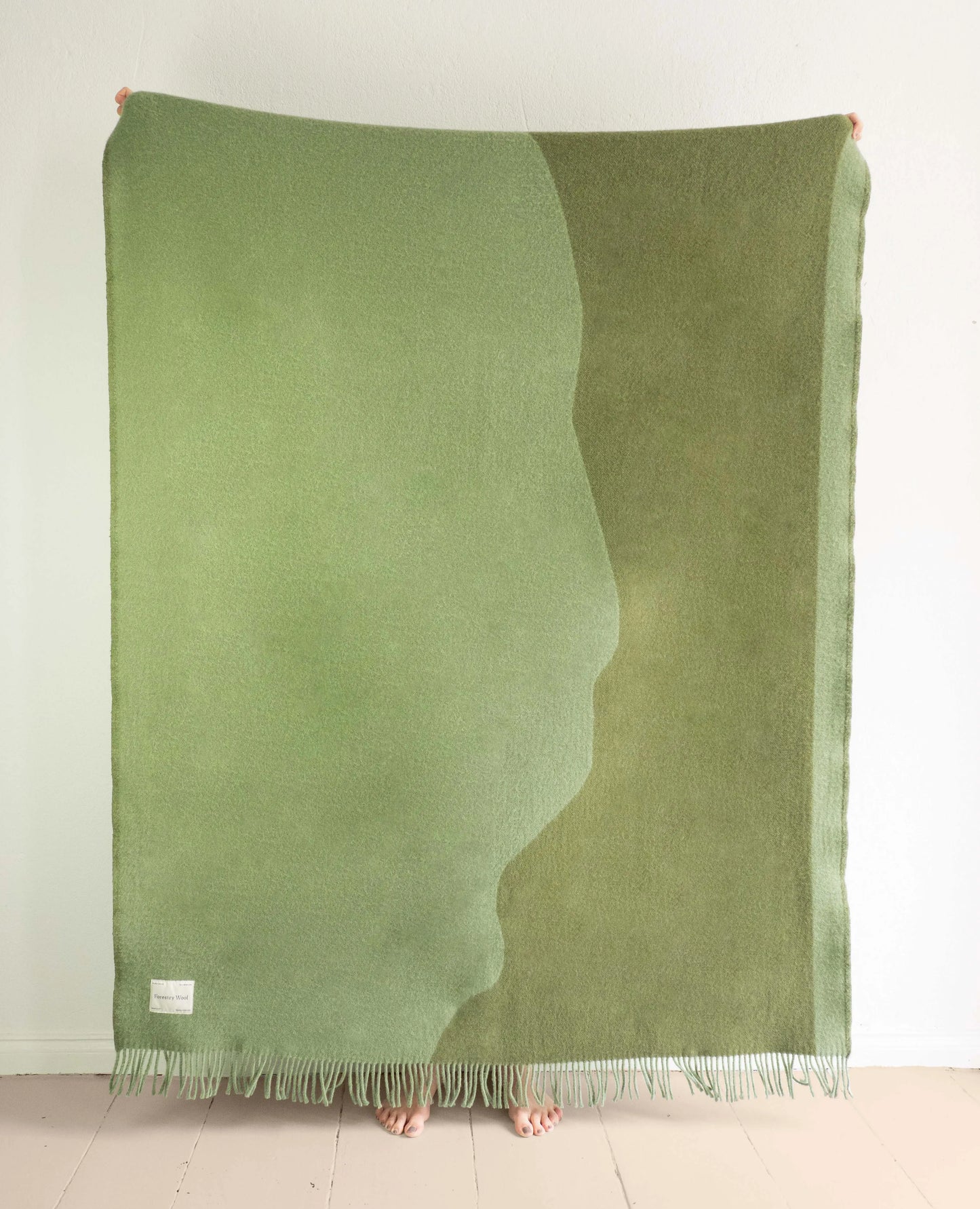 STREAM Moss Green Blanket Forestry Wool
