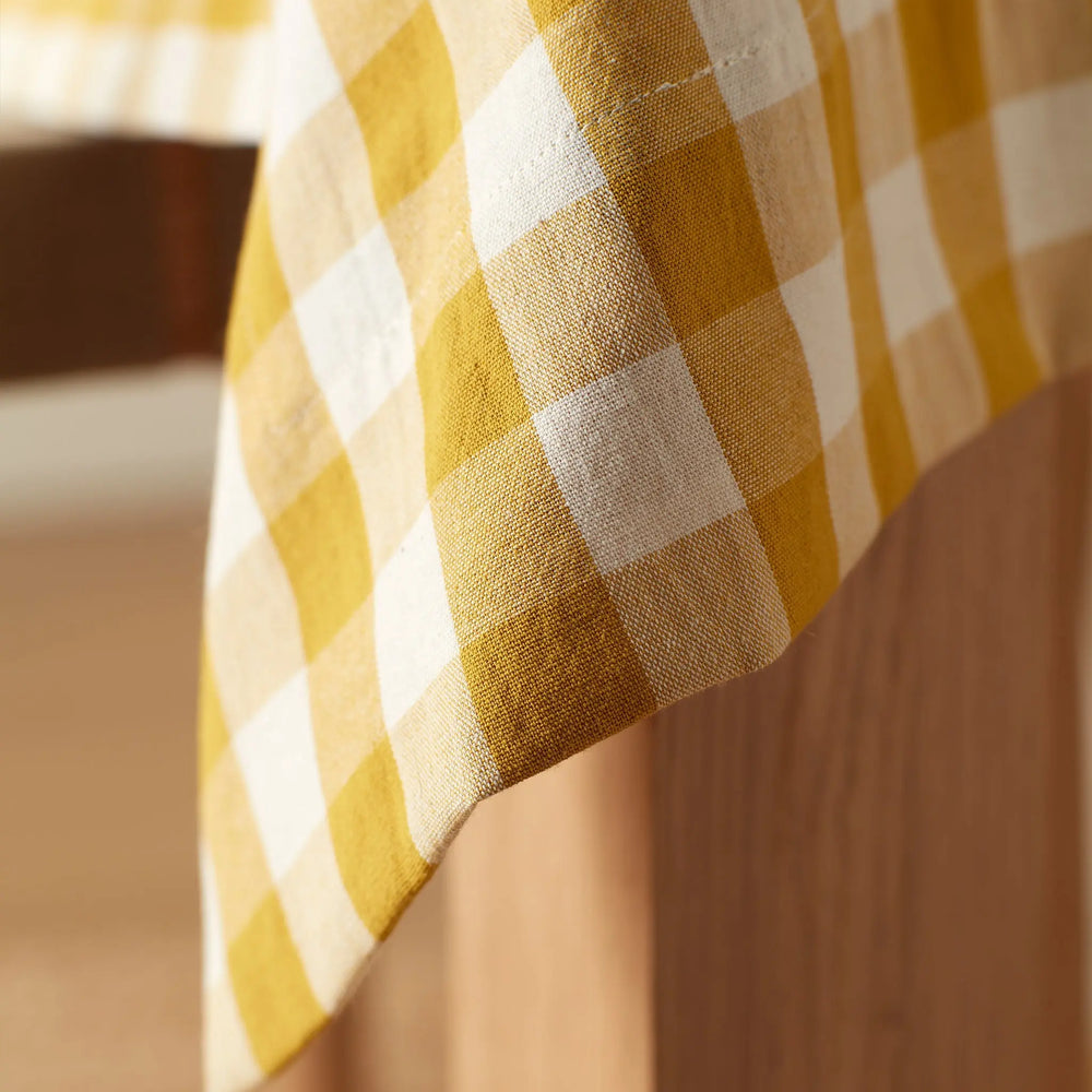 Saffron Heidi 100% Organic Cotton Tablecloth The Secret Linen Store