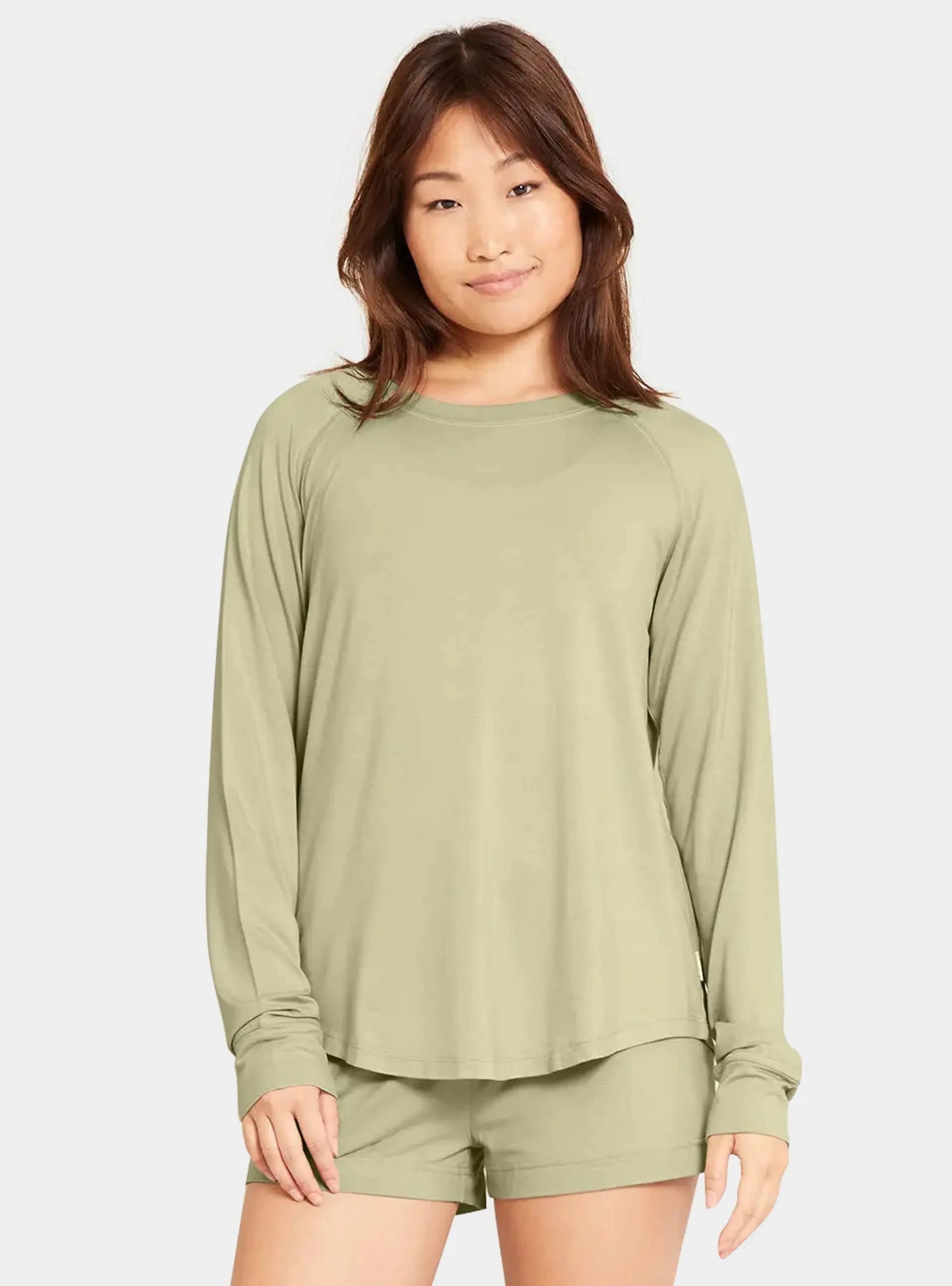 Sage Goodnight Women's Bamboo Raglan Sleep Top Boody