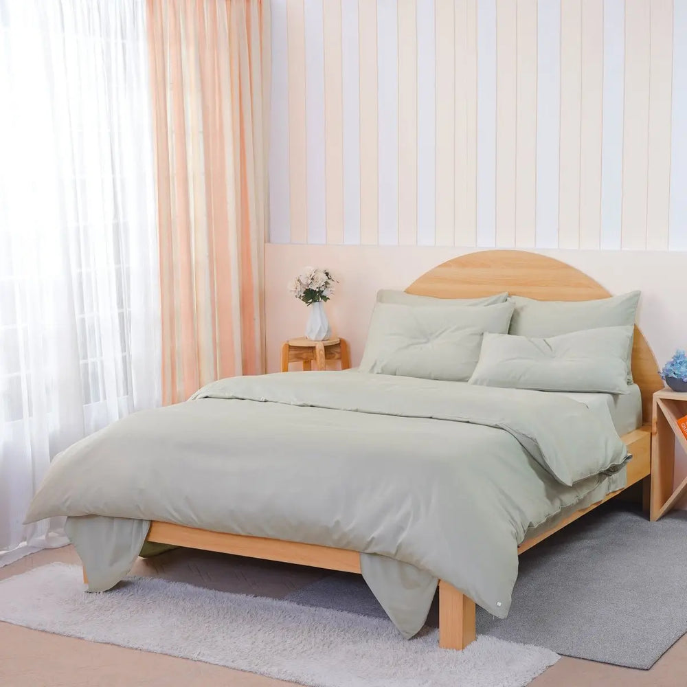 Sage Green Ackly Bamboo Bedding SHEET STORY