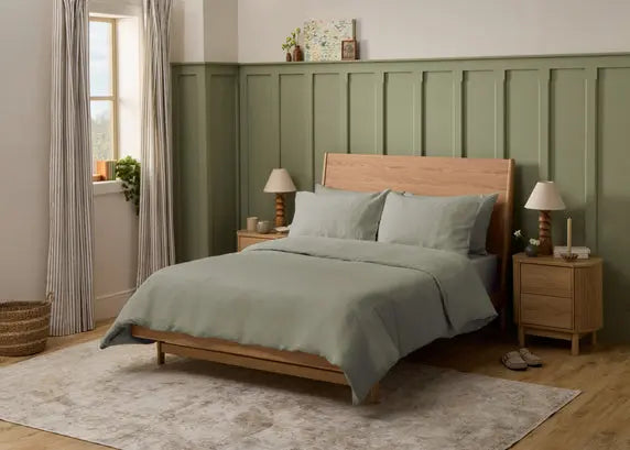 Sage Green Cool Linen Bedding Set Simba