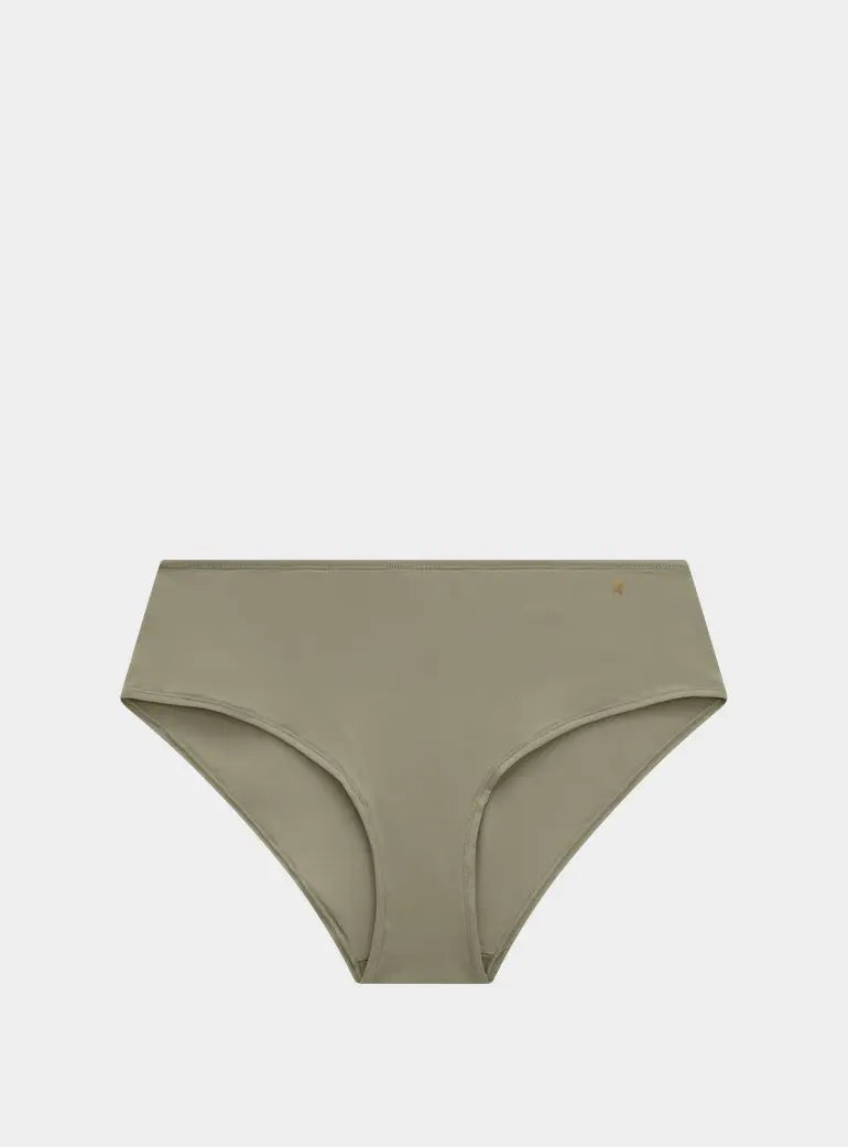 Sage Green Stretch Mid Rise Bikini Brief Nudea