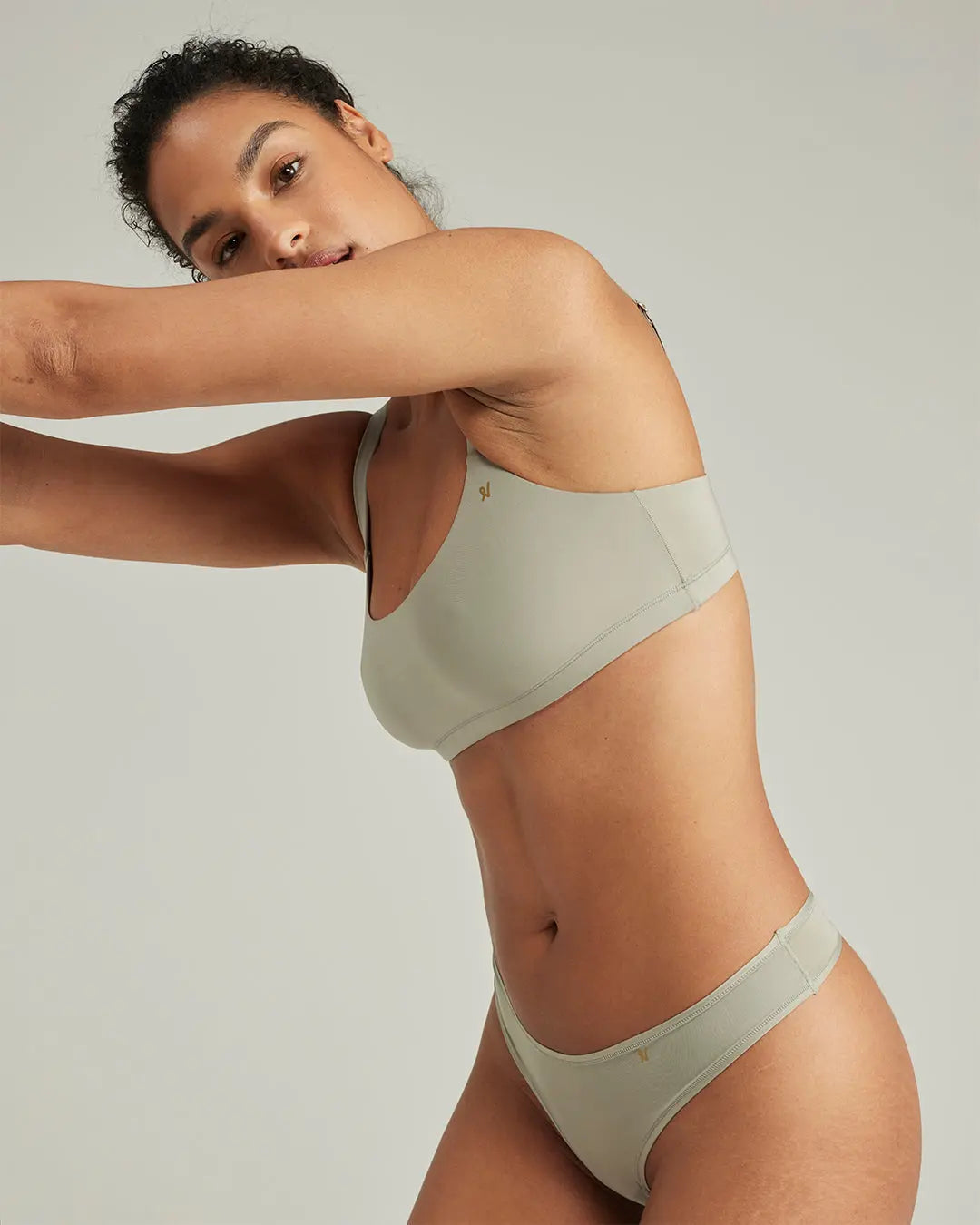 Sage Green The Stretch Scoop Neck Bralette Nudea