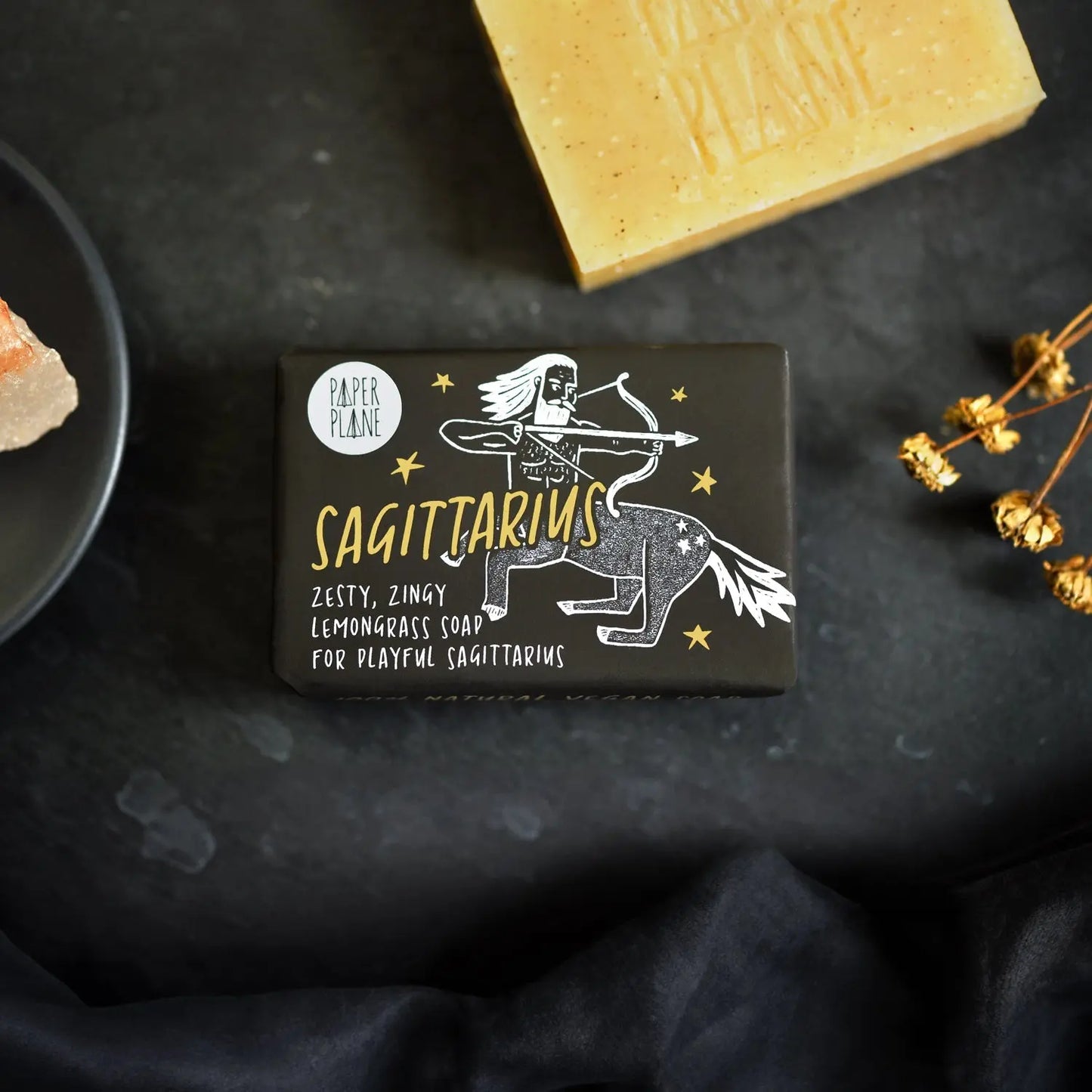 Sagittarius Star Sign Zodiac Bar - Natural and Vegan Horoscope Soap Paper Plane