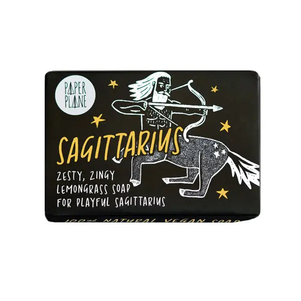 Sagittarius Star Sign Zodiac Bar - Natural and Vegan Horoscope Soap Paper Plane