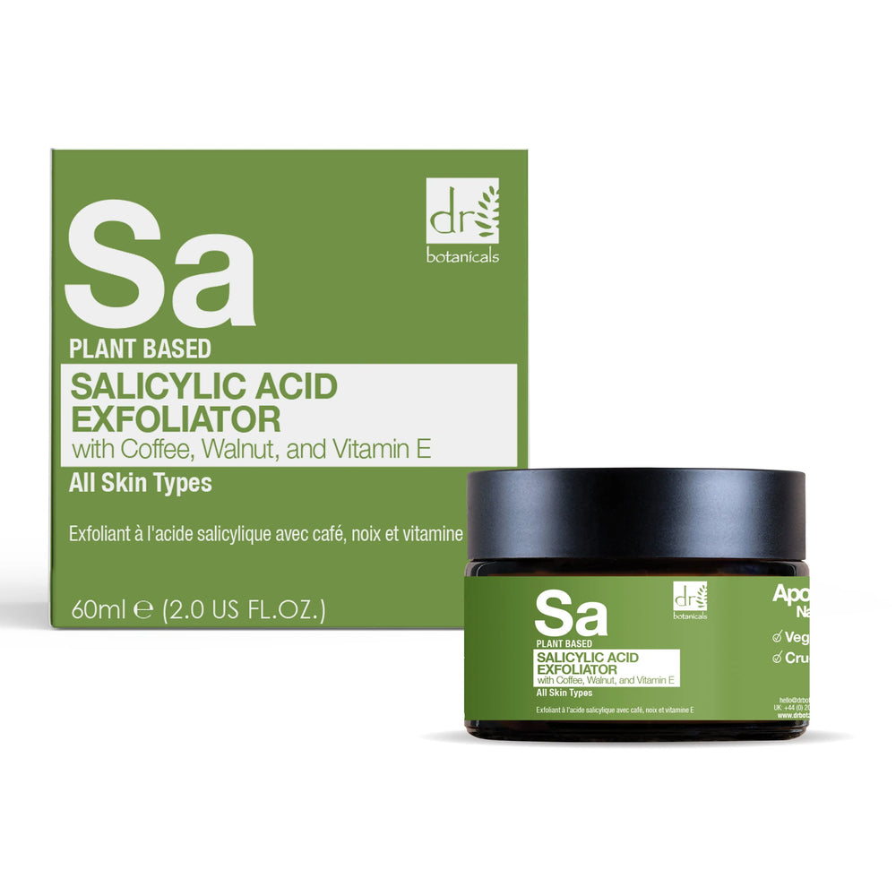 Salicylic Acid Exfoliator with Coffee, Walnut & Vitamin E 60ml Dr Botanicals