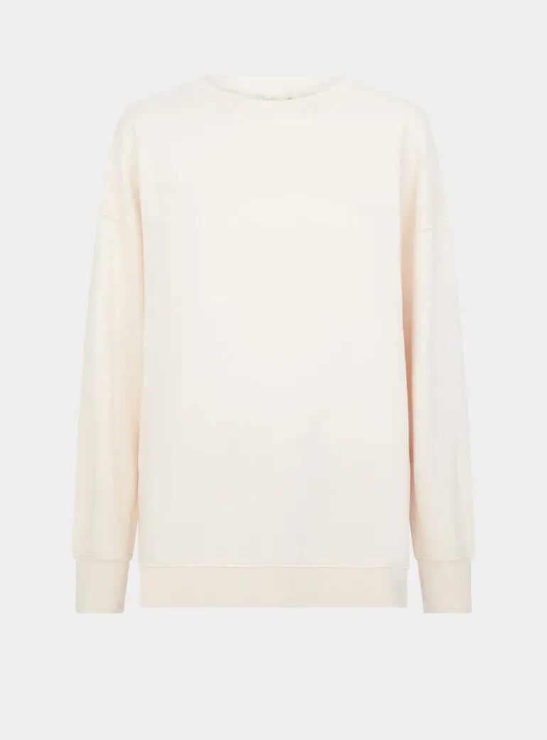 Salix Blossom-Embroidered Ethical-Cotton Sweatshirt - Shoreline Peach Peachaus