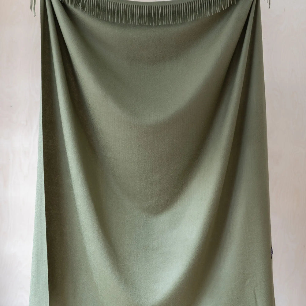 Sample Sale Cashmere Blanket in Cream Rustic Check TartanBlanketCo
