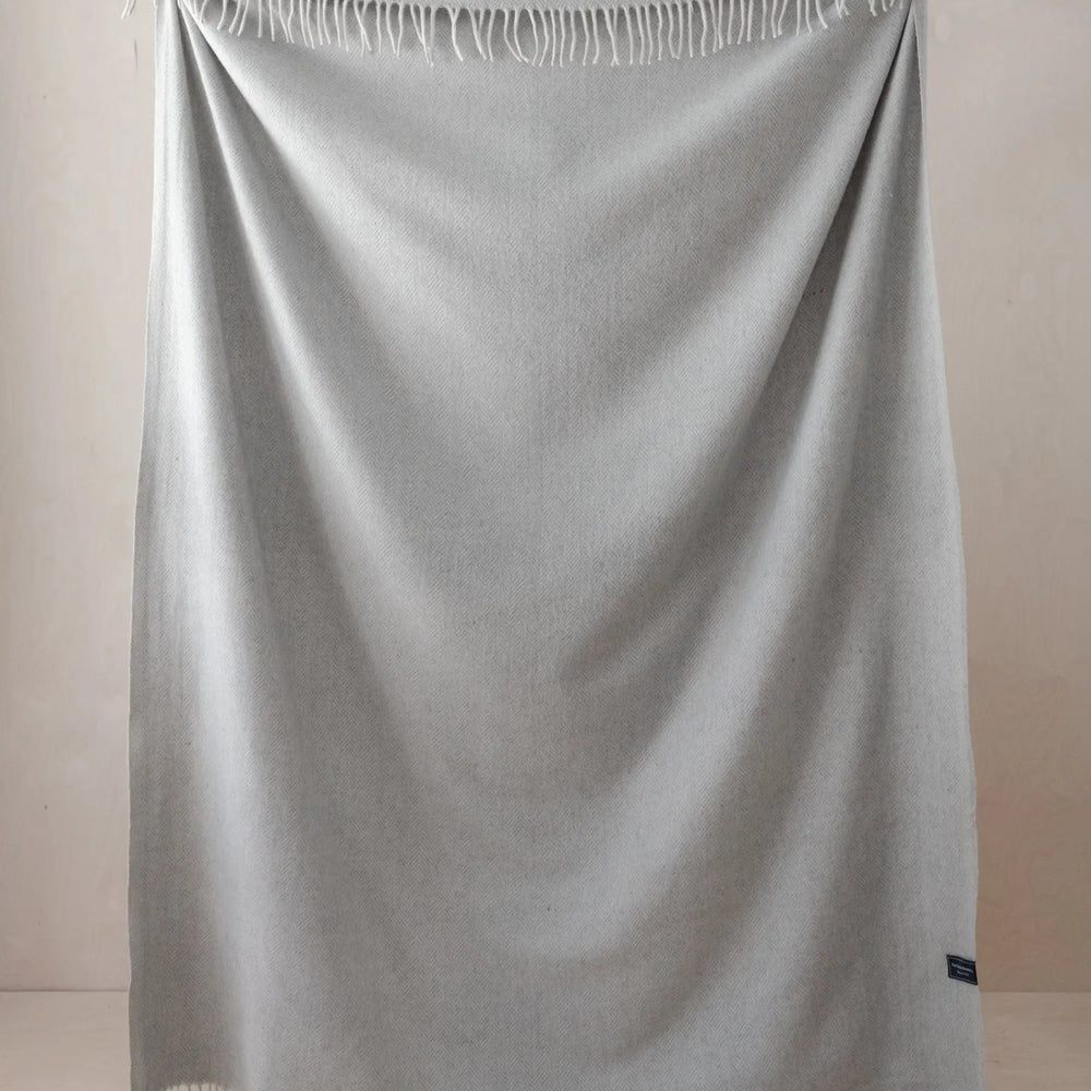 Sample Sale Recycled Wool Blanket in Clay Munro Check TartanBlanketCo