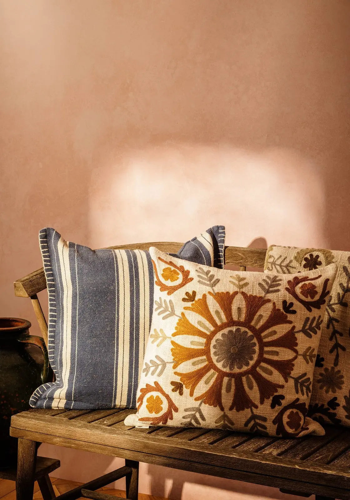 Samuel Suzani Cushion, Brown Casa by Josephine Jenno