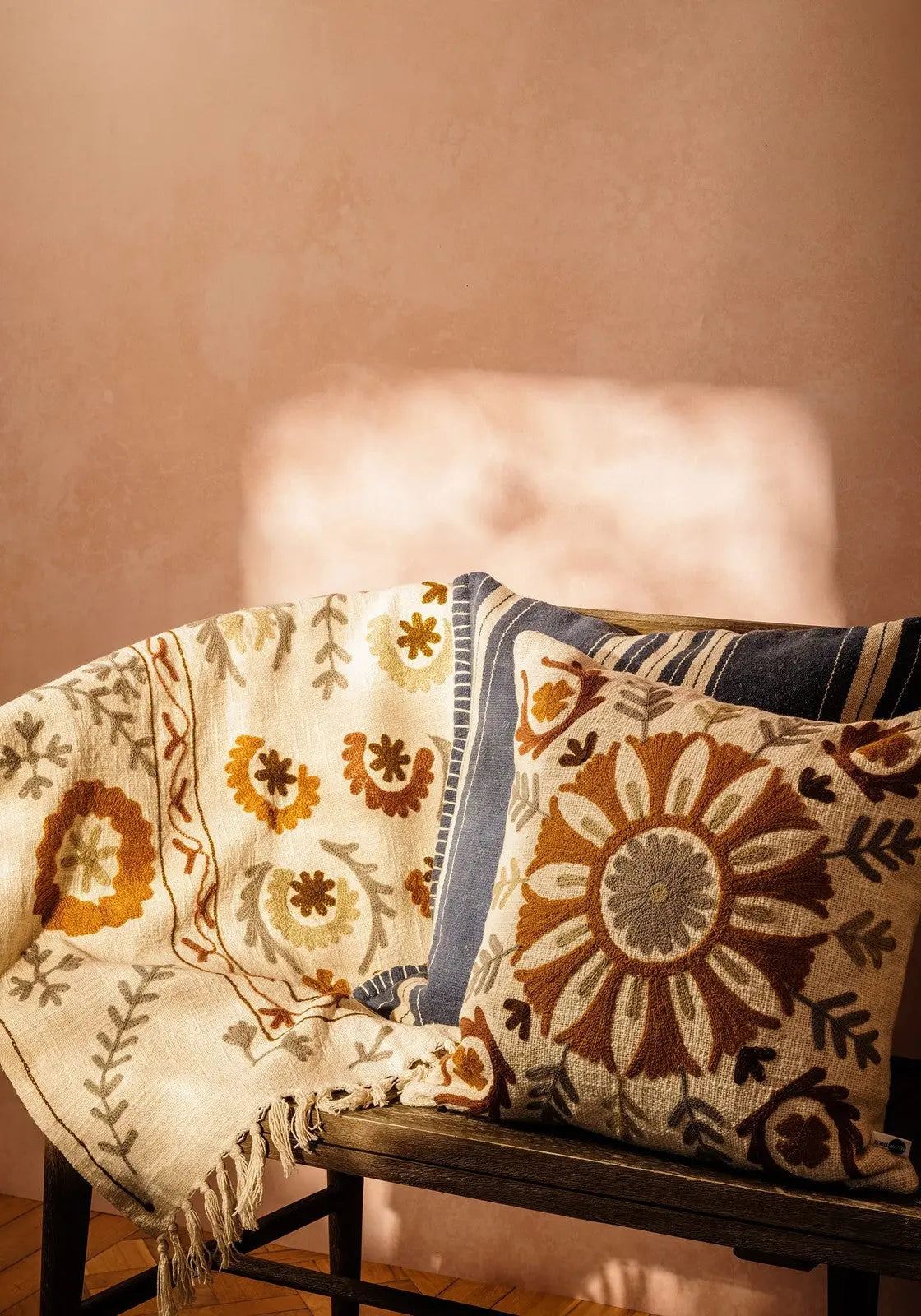 Samuel Suzani Cushion, Brown Casa by Josephine Jenno