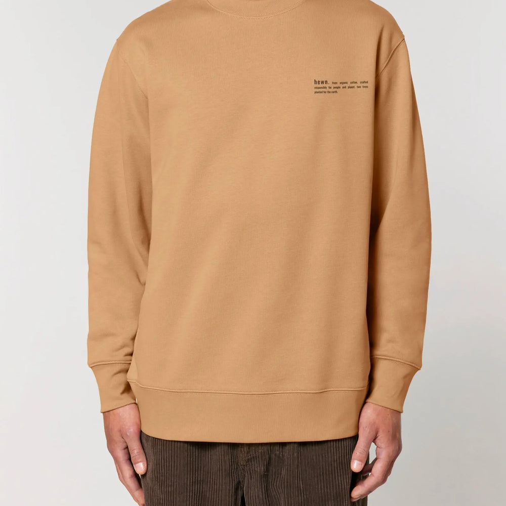 Sand Mens Organic Cotton Relaxed-Fit Sweatshirt hewn.