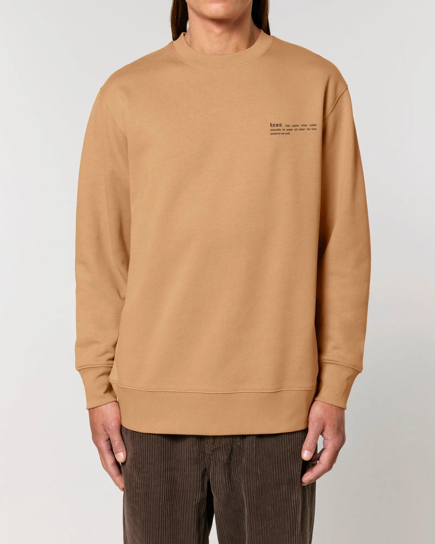 Sand Mens Organic Cotton Relaxed-Fit Sweatshirt hewn.