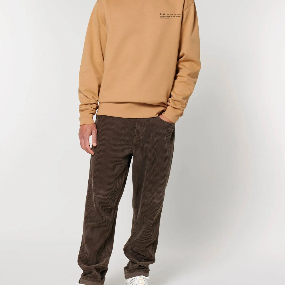 Sand Mens Organic Cotton Relaxed-Fit Sweatshirt hewn.