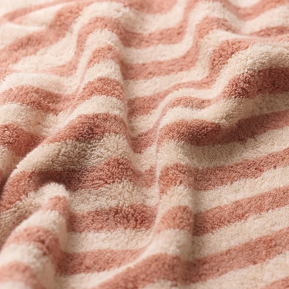 Sand Shell Pembroke Stripe Cotton Towels Piglet