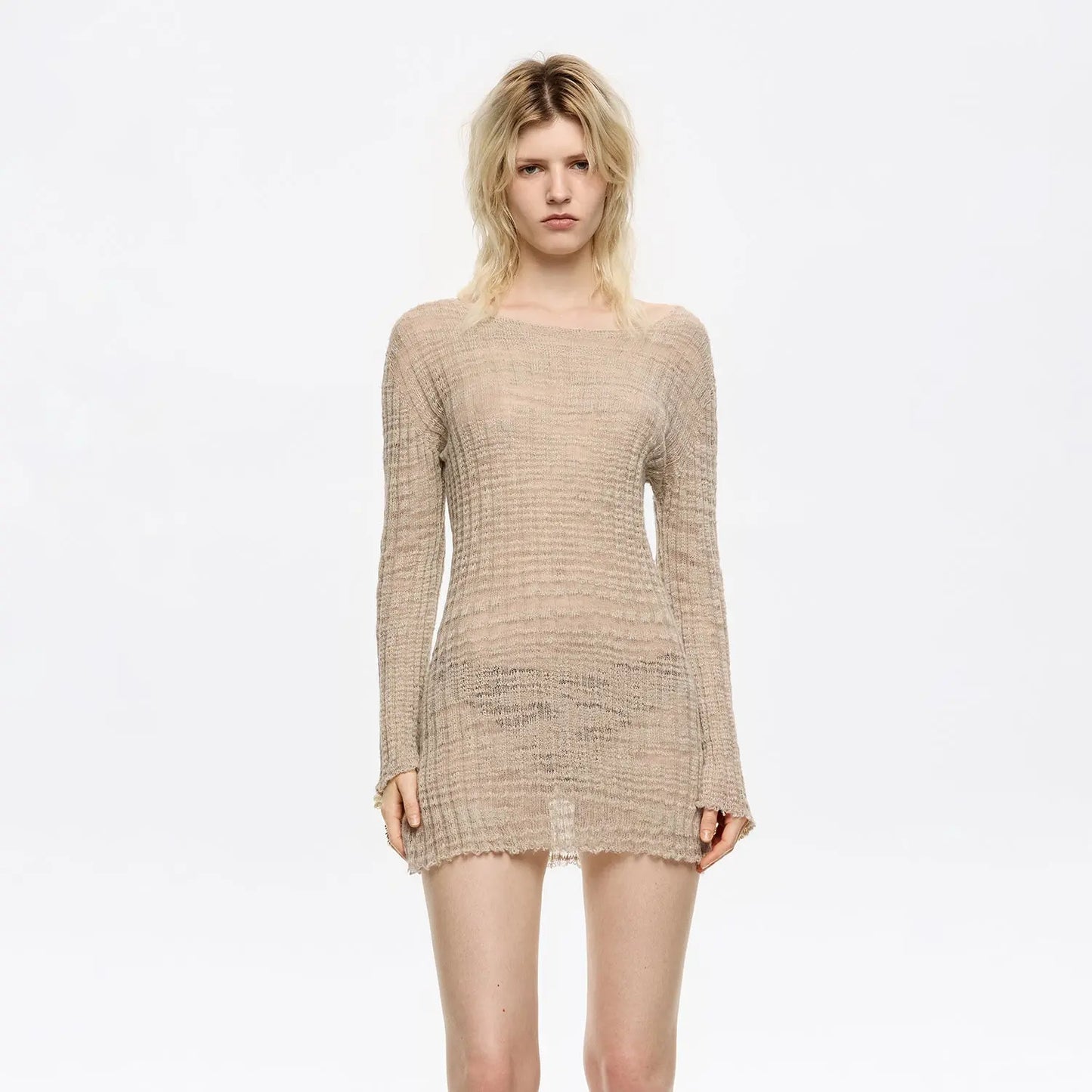 Sand fitted knit jumper Bimba y Lola UK