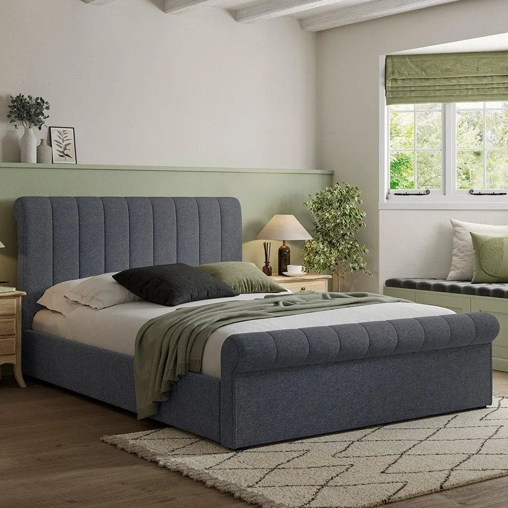 Sandy Upholstered Ottoman Bed Frame - Blue Dreams