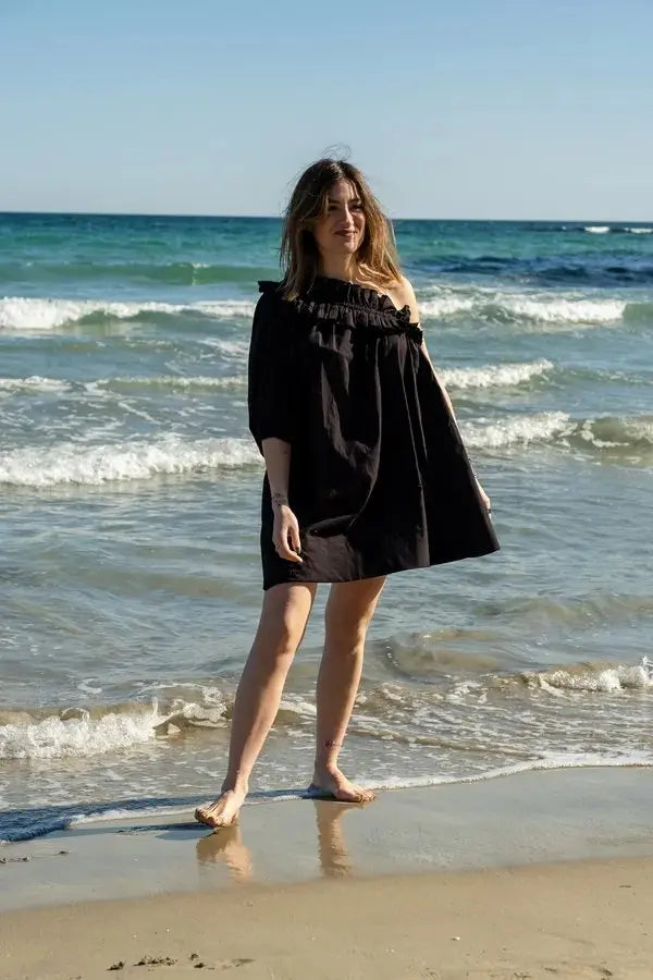 Sara One Shoulder Ruffle Dress Naree Clothing