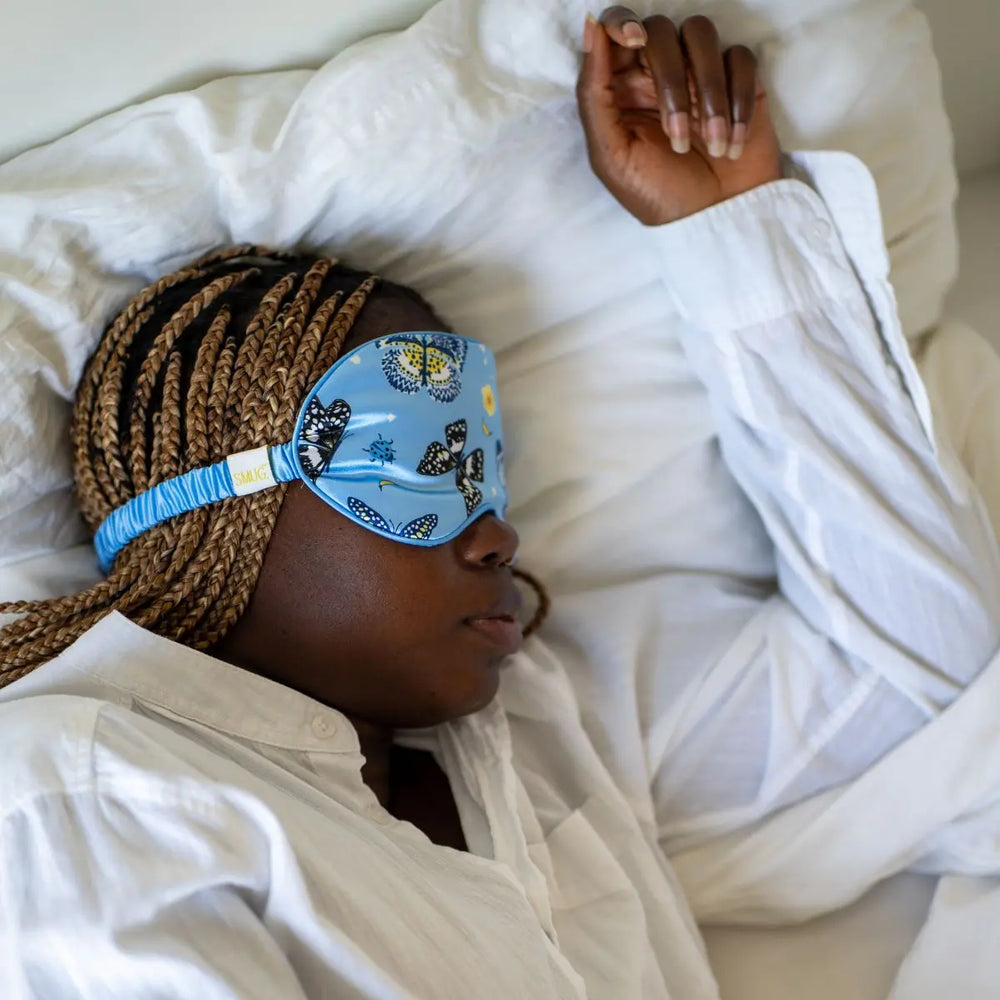 Satin Sleep Mask - Butterflies Print SMUG