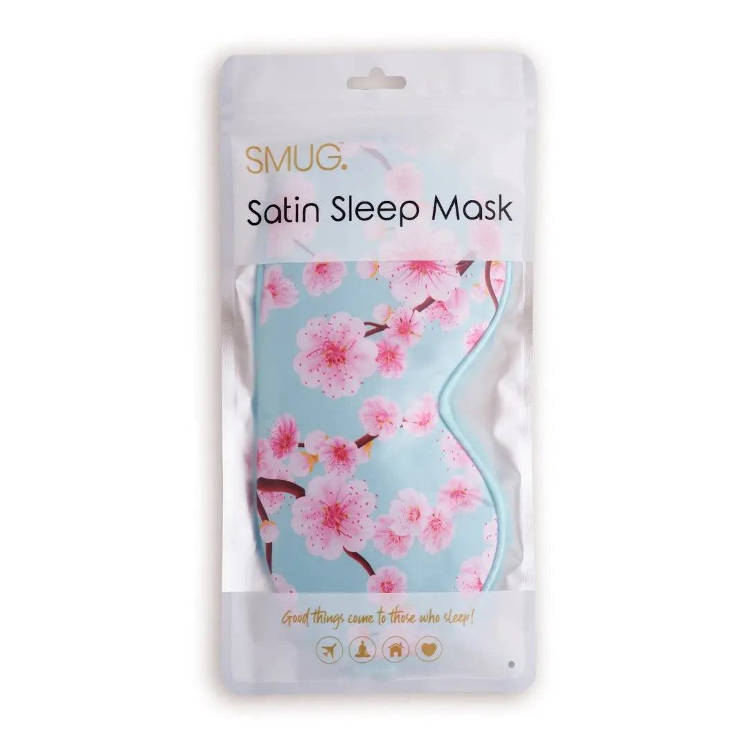 Satin Sleep Mask - Cherry Blossom Print SMUG